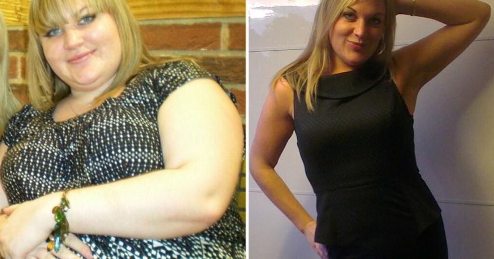 आलसी आहार के पहले और बाद की तस्वीरें